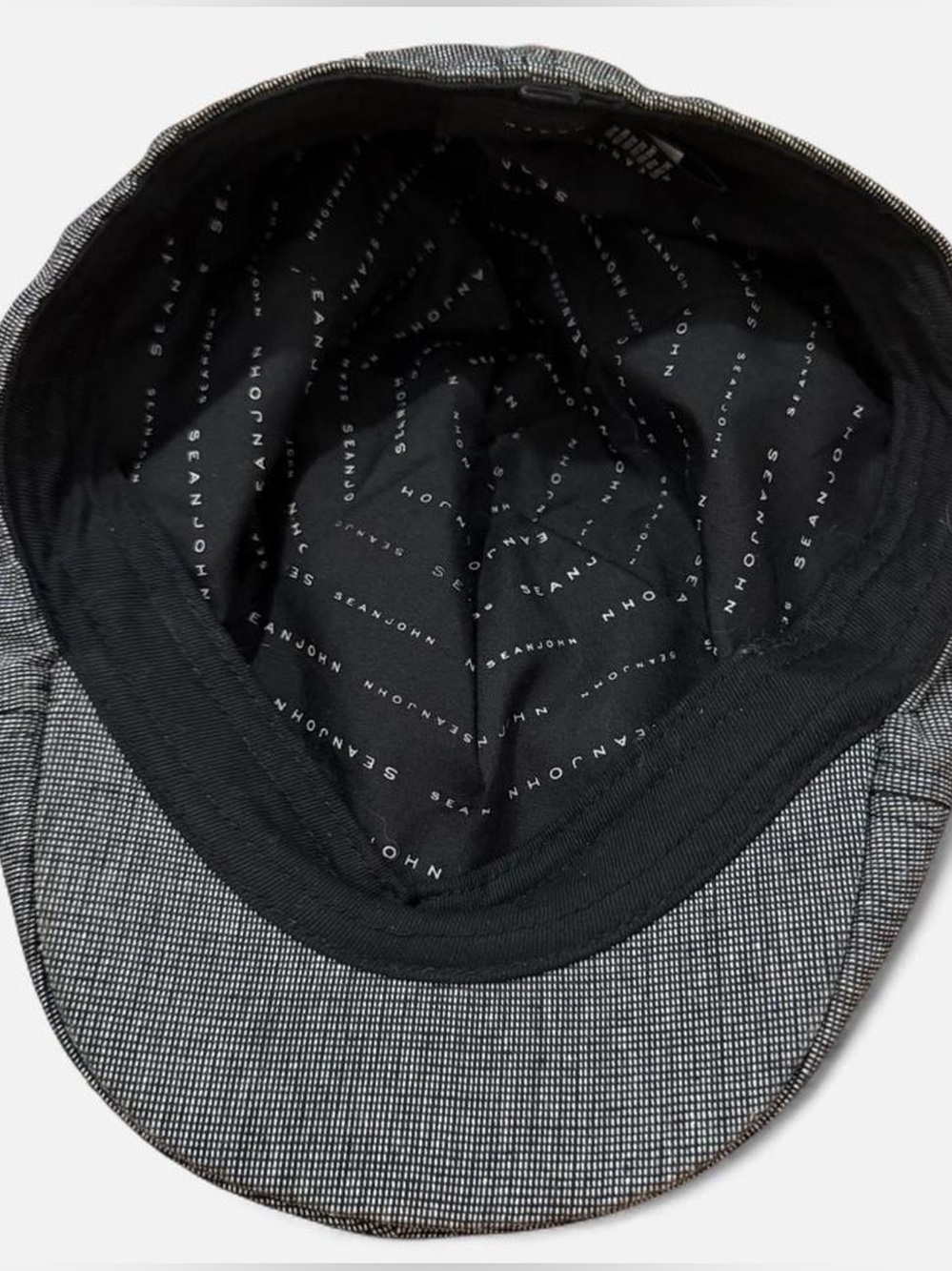 Sean John Grey Plaid Newsboy Cap (Size M/L)